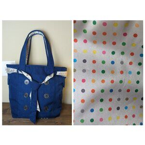 OGIO Hamptons 15" Blue and Polkadot Multi-Pocket Laptop Tote Button Bag